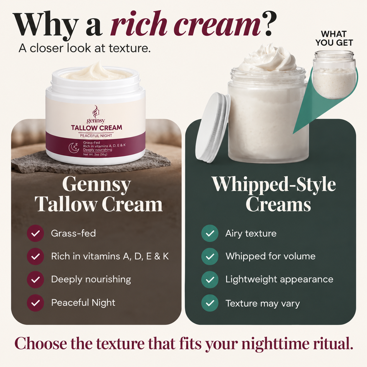 Tallow Cream Peaceful Night